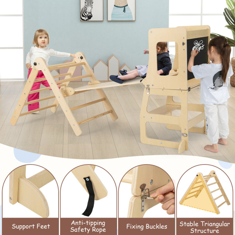 7-In-1 Toddler Climbing Toy Connected Table and Chair Set